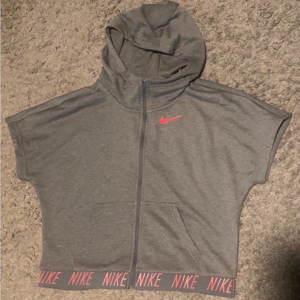 Nike Gray Zip Up Hooded Tee| Children’s XL & Woman’s M